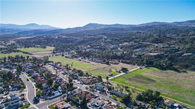 aerial view with a mountain view