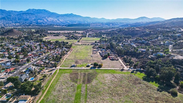 bird's eye view featuring a mountain view