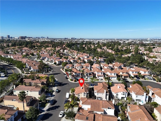 bird's eye view featuring a residential view