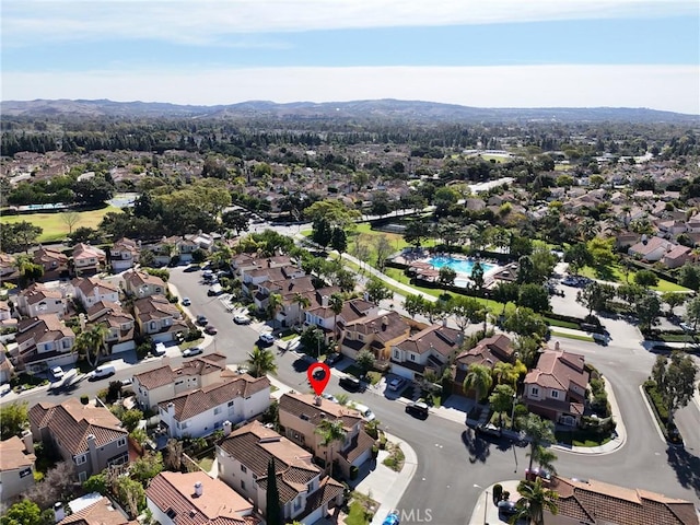 aerial view featuring a residential view