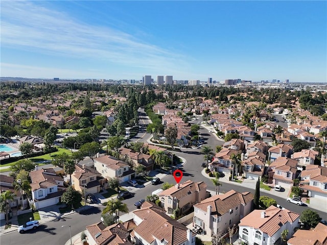 bird's eye view featuring a residential view