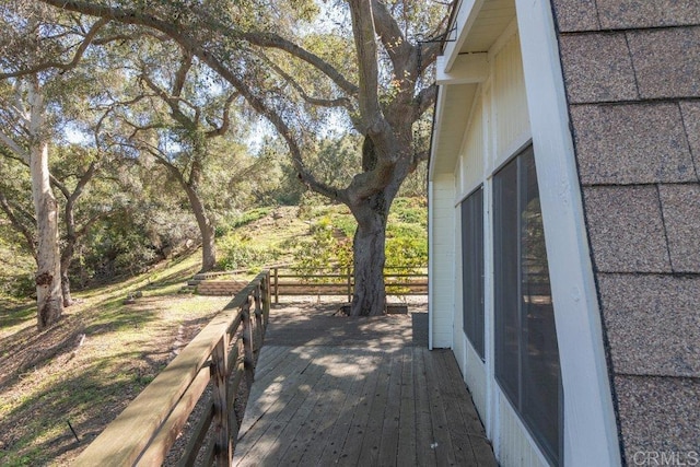 view of wooden deck