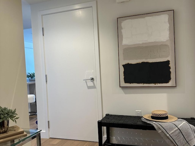 interior space featuring wood finished floors