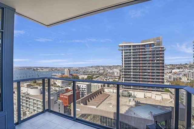 balcony with a view of city