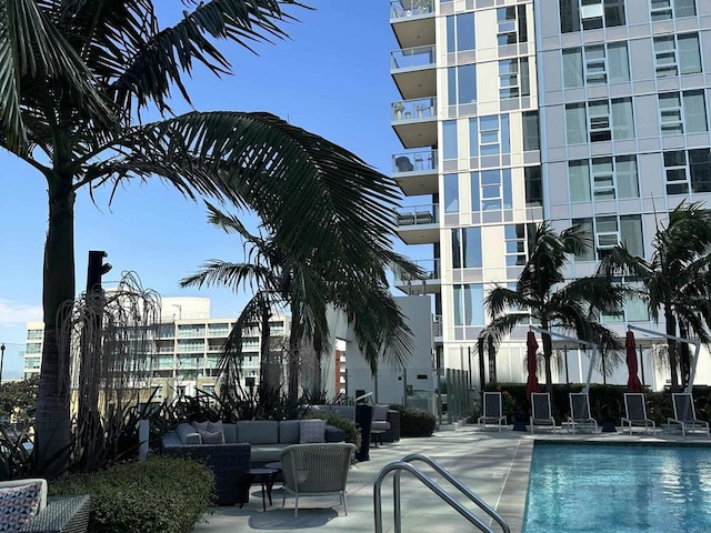view of pool with a patio