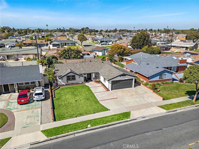 drone / aerial view featuring a residential view