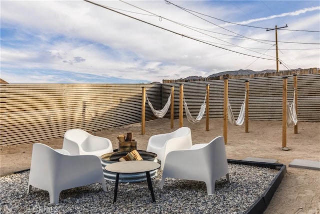 view of patio / terrace featuring a fenced backyard