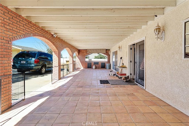 view of patio with fence