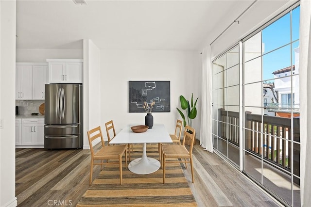 dining room featuring wood finished floors