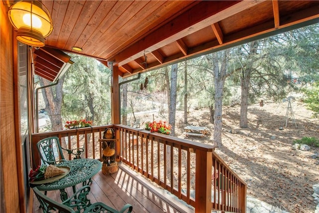 view of wooden terrace