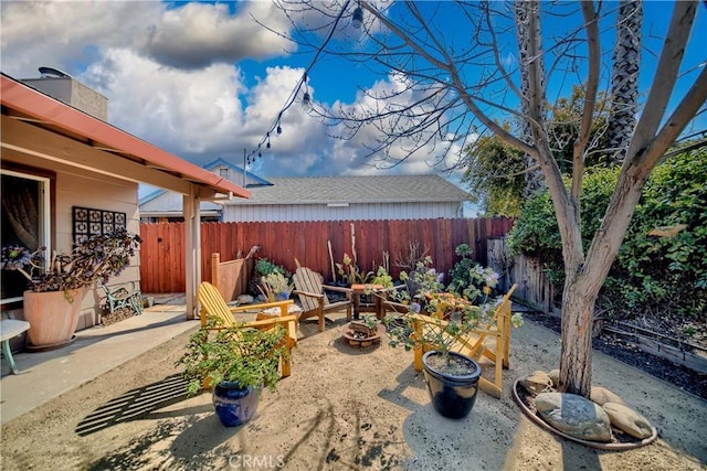 view of patio / terrace with a fenced backyard