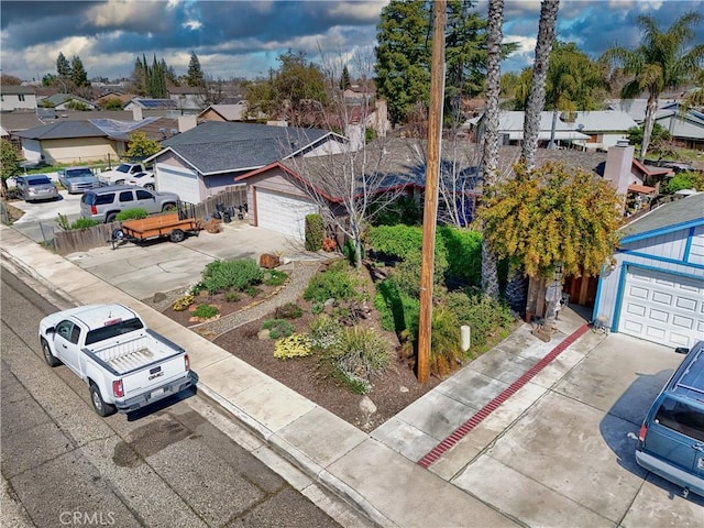 birds eye view of property featuring a residential view