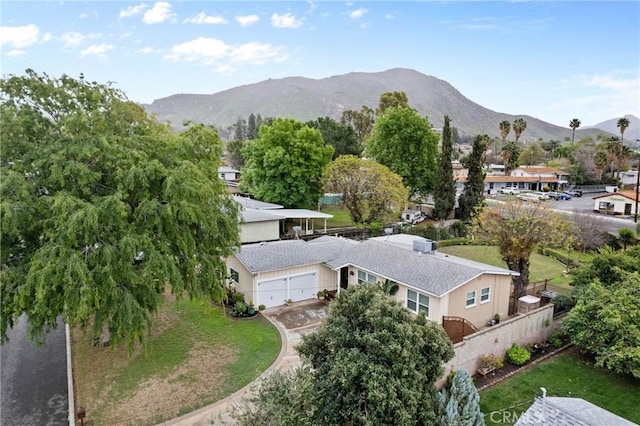 aerial view featuring a mountain view