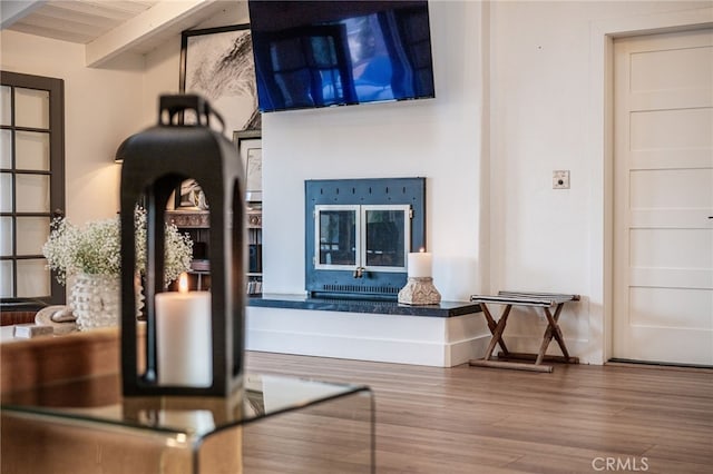 interior details featuring wood finished floors