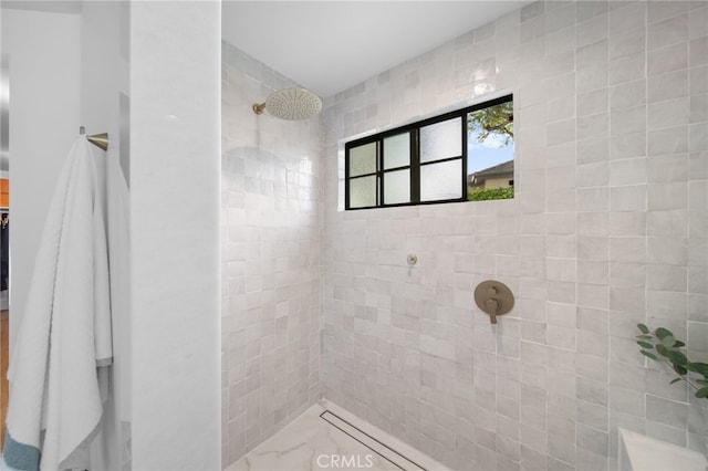 full bathroom featuring a tile shower