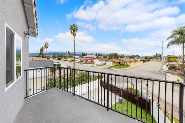 balcony with a residential view