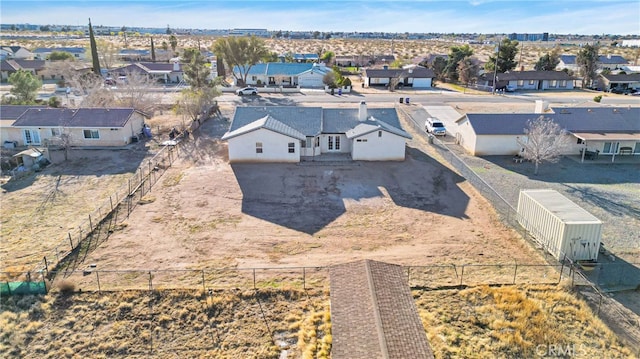 aerial view featuring a residential view