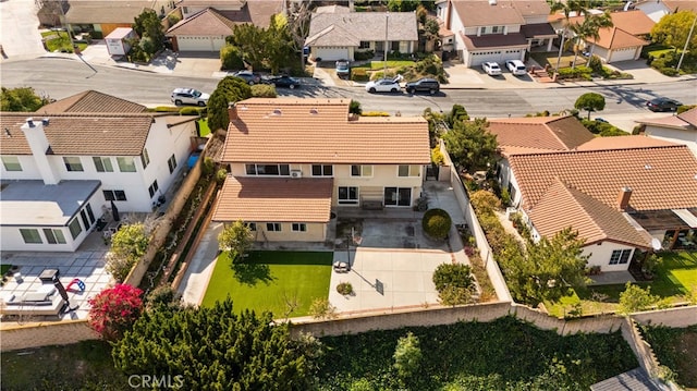 aerial view featuring a residential view