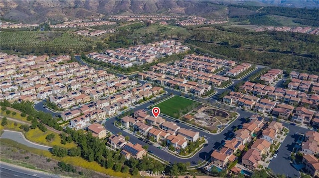 bird's eye view with a residential view