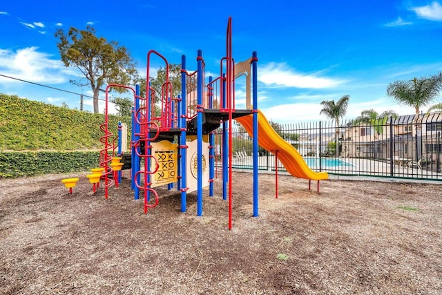 community playground with fence