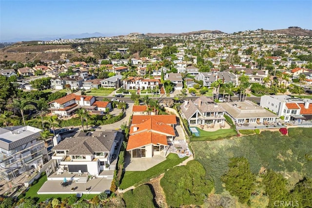 aerial view with a residential view