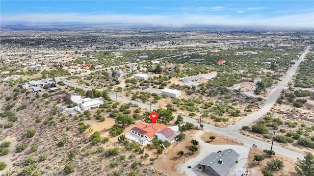 bird's eye view featuring view of desert