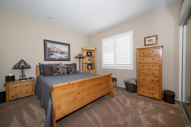 view of carpeted bedroom