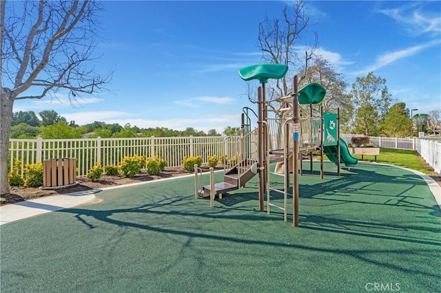 community playground with fence