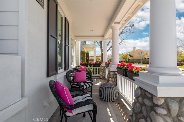 view of patio / terrace with a porch