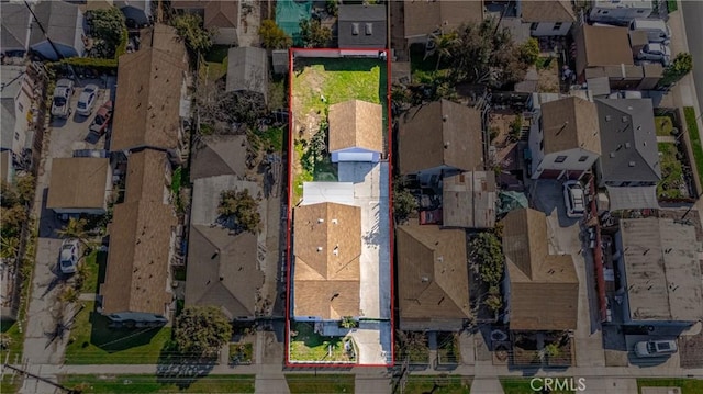 bird's eye view featuring a residential view