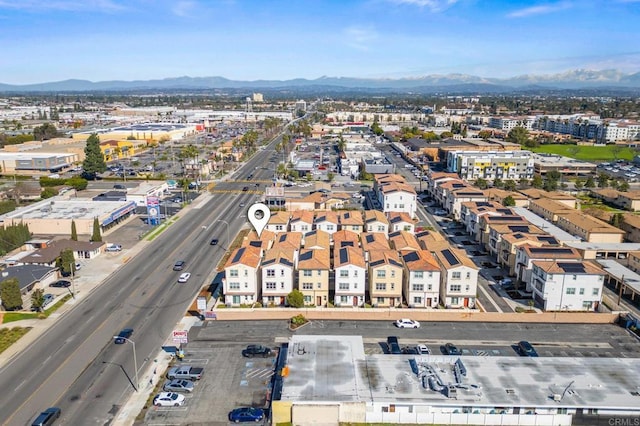 bird's eye view featuring a mountain view