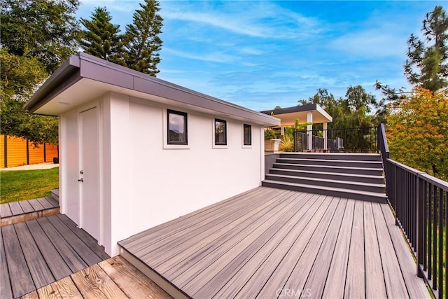 view of wooden terrace