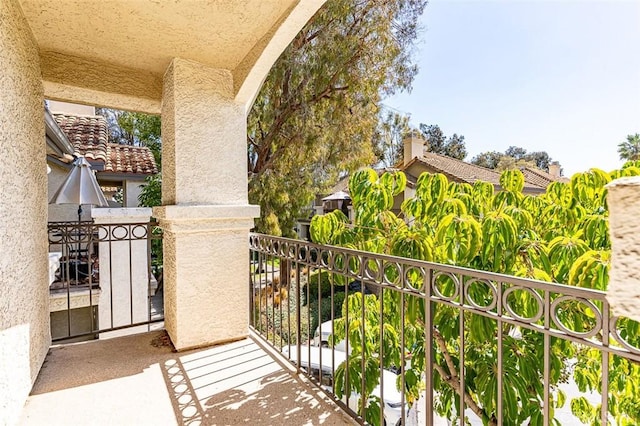 view of balcony