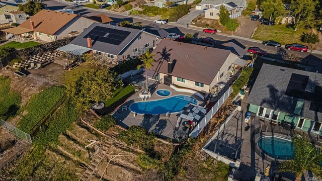 drone / aerial view with a residential view