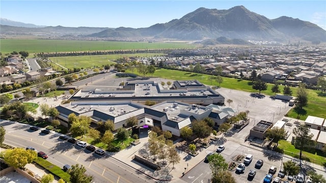 birds eye view of property featuring a residential view and a mountain view