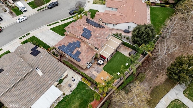 bird's eye view with a residential view