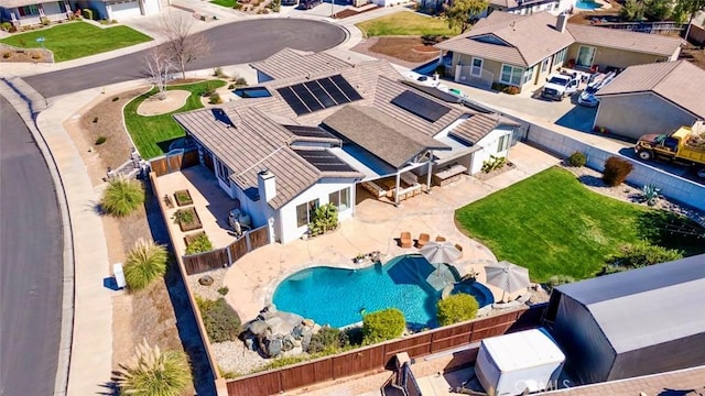 bird's eye view featuring a residential view