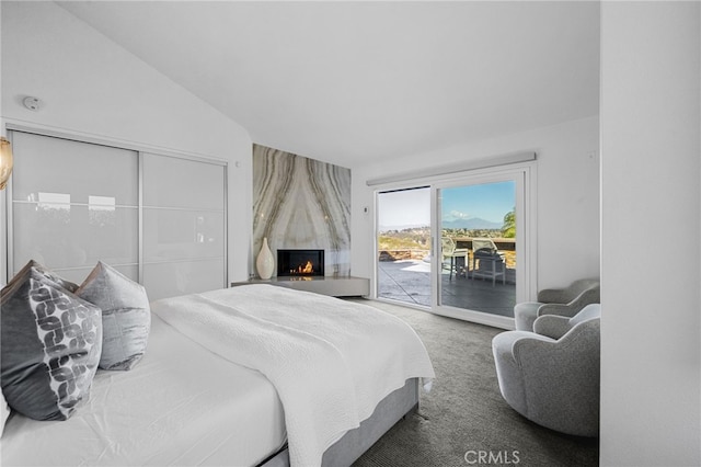 32252 Azores Rd, Dana Point, CA 92629 - carpeted bedroom with access to exterior and a fireplace