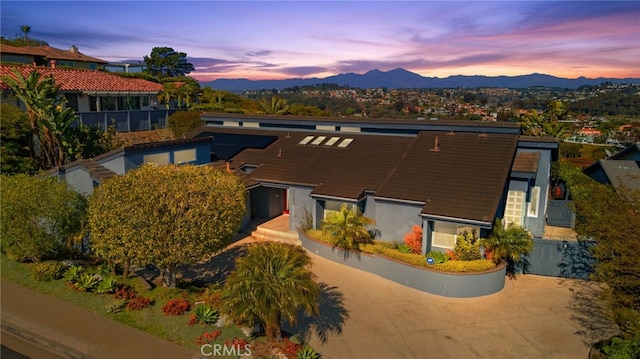 exterior space with a mountain view