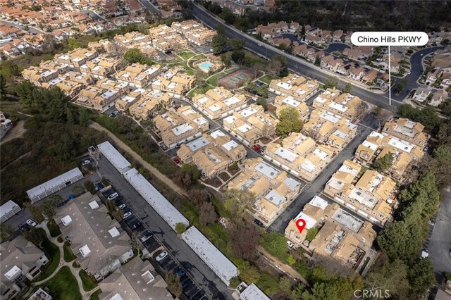 aerial view featuring a residential view