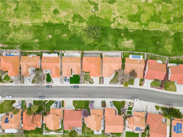 aerial view with a residential view