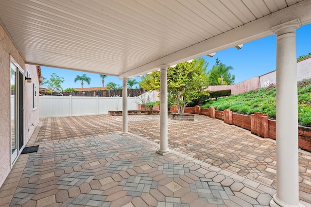 view of patio / terrace with a fenced backyard