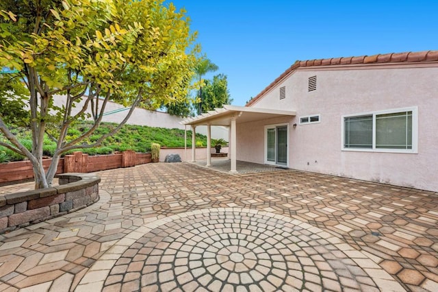 view of patio / terrace with fence