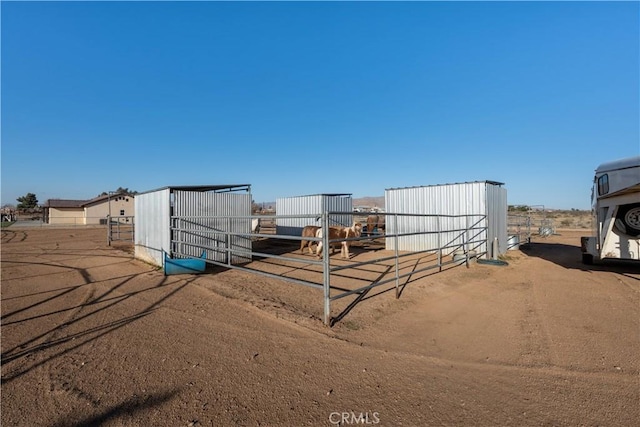 view of horse barn