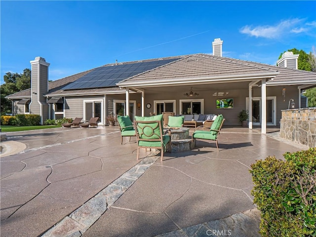 view of patio with an outdoor living space