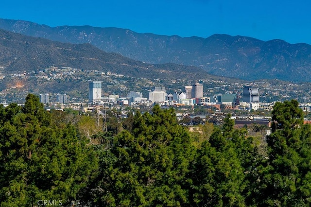 property view of mountains with a city view