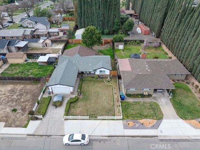 drone / aerial view with a residential view