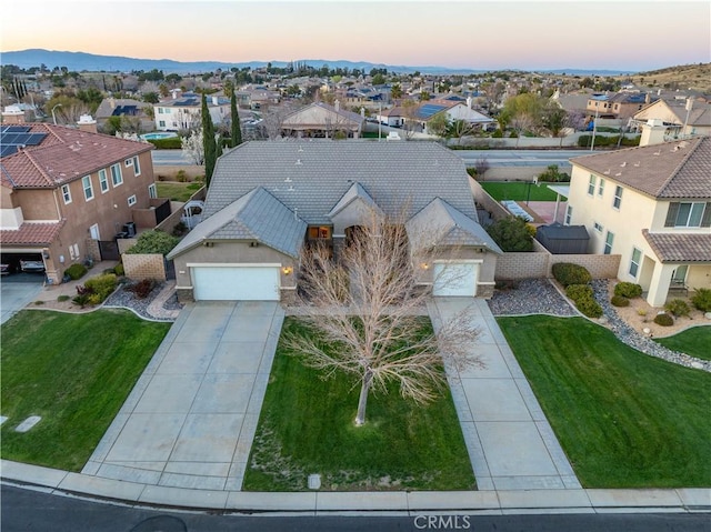 bird's eye view featuring a residential view