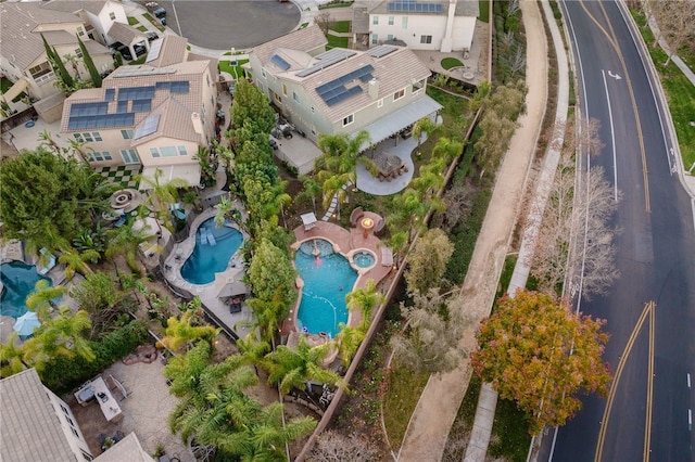 birds eye view of property featuring a residential view