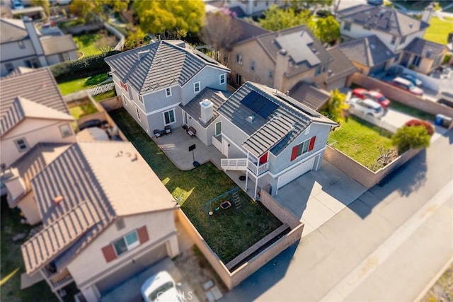 birds eye view of property featuring a residential view